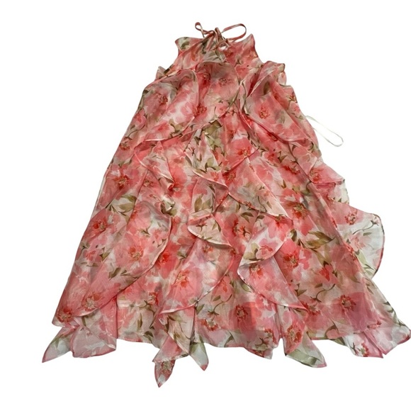 NWT Misa Miah Dress In Pink Floral Coquette tiered whimsical romantic fairy M - Picture 11 of 16